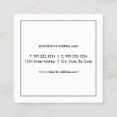 Minimal Jet Visitekaartje – Aangepaste Logo-stijl (Achterkant)