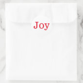 Minimal Joy Typography Design Ronde Sticker (Tas)