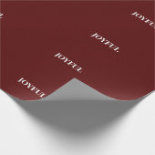 Minimal JOYFUL | Deep Red Holiday Cadeaupapier (Hoek)