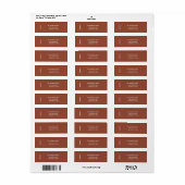 Minimal JOYFUL | Terracotta Holiday Address Label (Full Sheet)