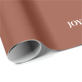 Minimal JOYFUL | Terracotta Holiday Cadeaupapier (Rol Hoek)