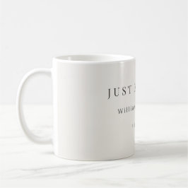 Minimal Just Engaged Mug | Modern  Koffiemok
