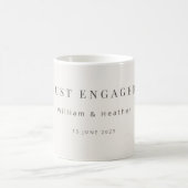 Minimal Just Engaged Mug | Warm White Koffiemok (Center)