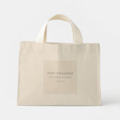 Minimal Just Engaged Tote Bag | Warm Ivory (Achterkant)