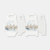 Minimal Kansas City Missouri Waterverf bruiloft Bedankdoosjes (Uitgevouwen)