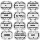  Minimal Kitchen & Pantry Opberglabels Sticker (Voorkant)