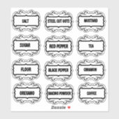  Minimal Kitchen & Pantry Opberglabels Sticker (Vel)