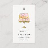 Minimal Kleurrijke Waterverf Taart Bakkerij Prijs Visitekaartje (Voorkant)