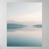 Minimal Lake Reflection Wall Art Poster (Voorkant)