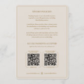 Minimal Lash Tech Sand Brows Artist Price List Menu (Achterkant)