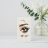 Minimal Lashes Tech Make-up Artist Tan Beige Visitekaartje (Staand voorkant)