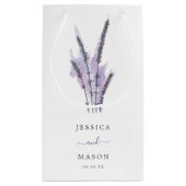 Minimal Lavender Hotel Trouwcadeau Tas Klein Cadeauzakje (Achterkant)