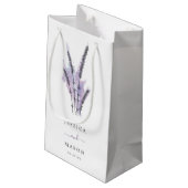 Minimal Lavender Hotel Trouwcadeau Tas Klein Cadeauzakje (Achterkant Gekanteld)