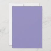 Minimal Lavender Silver Simple Wedding Kaart (Achterkant)