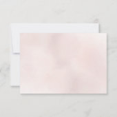 Minimal Leaf Boho Pink Elegant Wedding RSVP Kaartje (Achterkant)