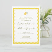 Minimal Lemon Amalfi Coast Wedding Invitation (Debout devant)