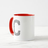 Minimal Letter C Typography Mug (Devant gauche)