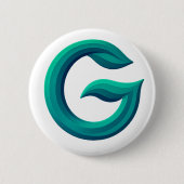 Minimal Letter G Button | Modern Initial Badge  (Voorkant)