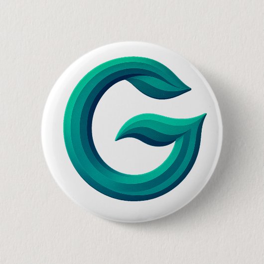 Minimal Letter G Button | Modern Initial Badge  (Devant)