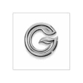 Minimal Letter G Button | Modern Initial Badge  Rubberstempel (Afrduk)