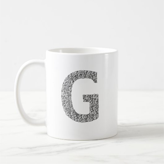 Minimal Letter G Coffee Mug  Koffiemok (Links)