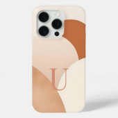 Minimal Letter U Phone Case – Neutral Aesthetic In (Achterkant)