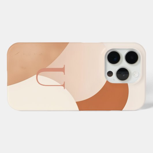 Minimal Letter U Phone Case – Neutral Aesthetic In (Achterkant (horizontaal))