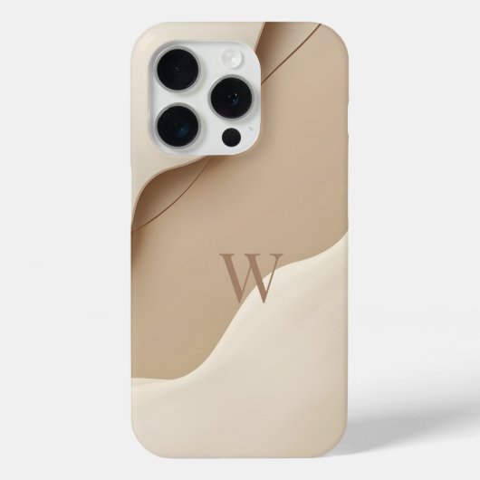 Minimal Letter W Phone Case – Aesthetic Monogram (Achterkant)