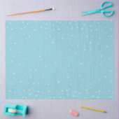Minimal Light Pastel Blue Snowy Christmas Party Tissuepapier (Craft)