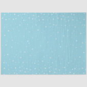Minimal Light Pastel Blue Snowy Christmas Party Tissuepapier (Voorkant)