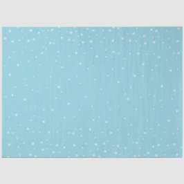 Minimal Light Pastel Blue Snowy Christmas Party Tissuepapier