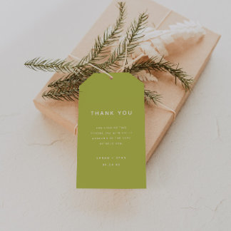 Minimal Lime Green Wedding Favor Thank You Cadeaulabel