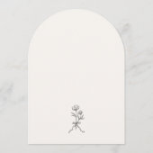 Minimal Line Art Wildflower Baby Shower Invitation (Dos)