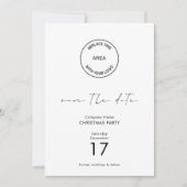 Minimal Logo Company Kerstfeest Bewaar de datum Kaart (Voorkant)