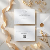 Minimal Luxury | Modern RSVP Card with QR Code Kaartje