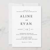 Minimal Luxury Modern Wedding Invitation Kaart (Voorkant)