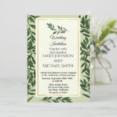 Minimal Luxury Wedding Invitation  Kaart (Staand voorkant)