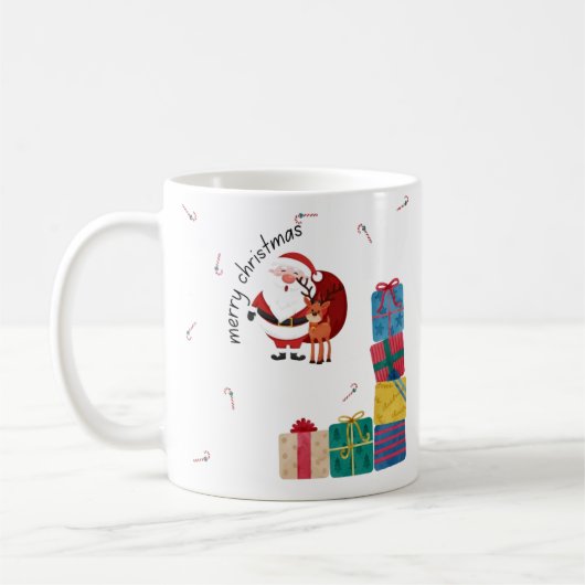 Minimal Merry Christmas Coffee Mug (Gauche)