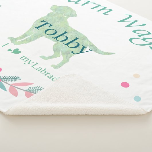 Minimal Mint Labrador Retriever | Custom Christmas Sherpa Deken (3/4)