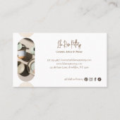 Minimal Modern Abstract Photo Handmade Pottery Visitekaartje (Achterkant)