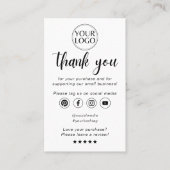 Minimal Modern Business Bedankt voor uw bestelbijl Visitekaartje (Voorkant)