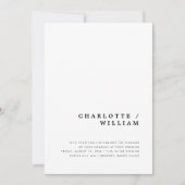 Minimal Modern Chique Typografie Trouw Uitnodiging (Voorkant)