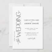 Minimal Modern Elegant Wedding Photo Invitation (Devant)