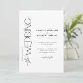 Minimal Modern Elegant Wedding Photo Invitation (Debout devant)