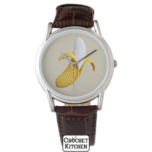 Minimal Modern Grandmacore Schattigee gehaakte ban Horloge
