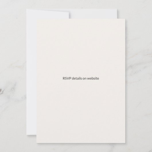 Minimal Modern Ivory Wedding Invitation (Dos)