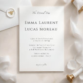 Minimal Modern Luxury Black & White Wedding Design Kaart