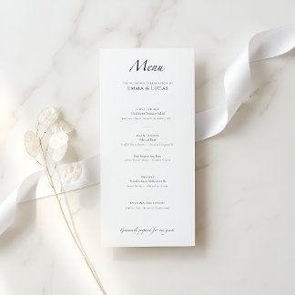 Minimal Modern Luxury | Elegant Black & White Menu