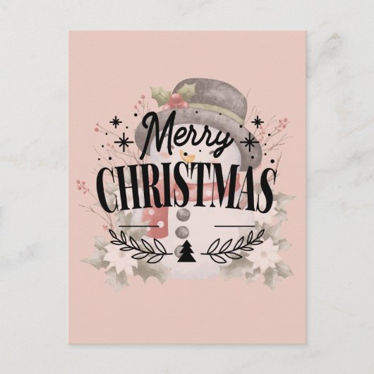 Minimal Modern Merry Christmas Briefkaart (Voorkant)