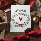 Minimal Modern Merry Christmas Briefkaart